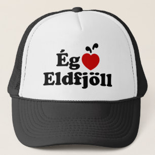 I Herz (Liebe) Vulkane [Ég Elska Eldfjöll] Truckerkappe