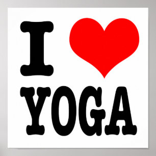 I HERZ (LIEBE) YOGA POSTER
