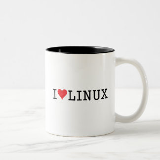 I Herz Linux 2 Zweifarbige Tasse