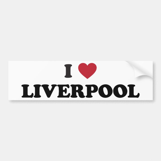 I Herz Liverpool England Autoaufkleber (Vorne)