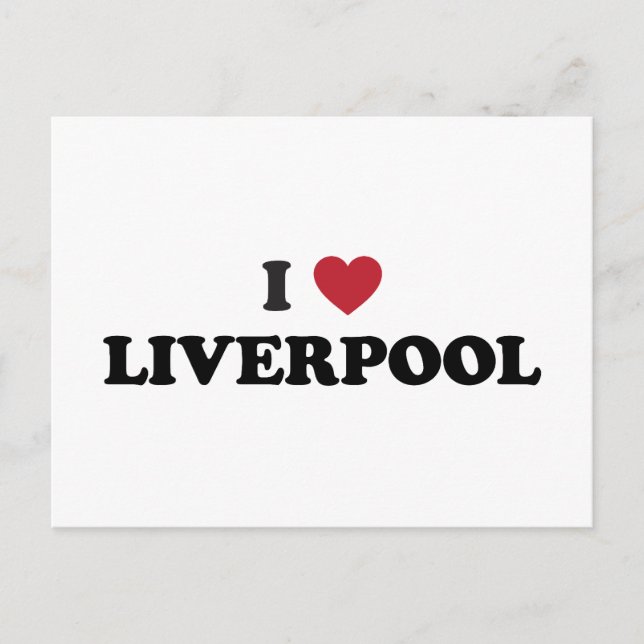 I Herz Liverpool England Postkarte (Vorderseite)