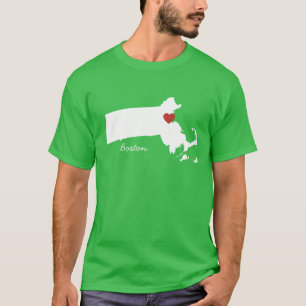 I Herz Massachusetts - kundengerechte Stadt T-Shirt