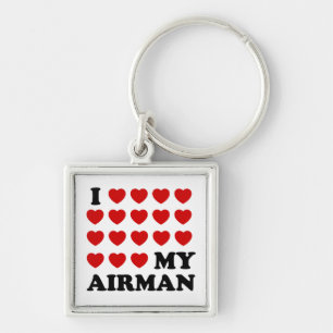 I (Herz) mein Airman Schlüsselanhänger