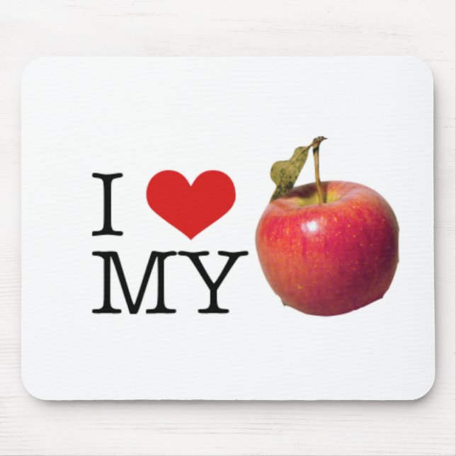 I Herz mein Apple Mousepad (Vorne)