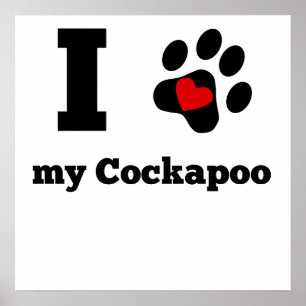 I Herz mein Cockapoo Poster