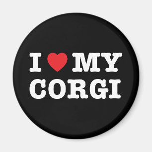 I Herz mein Corgi-Magnet Magnet