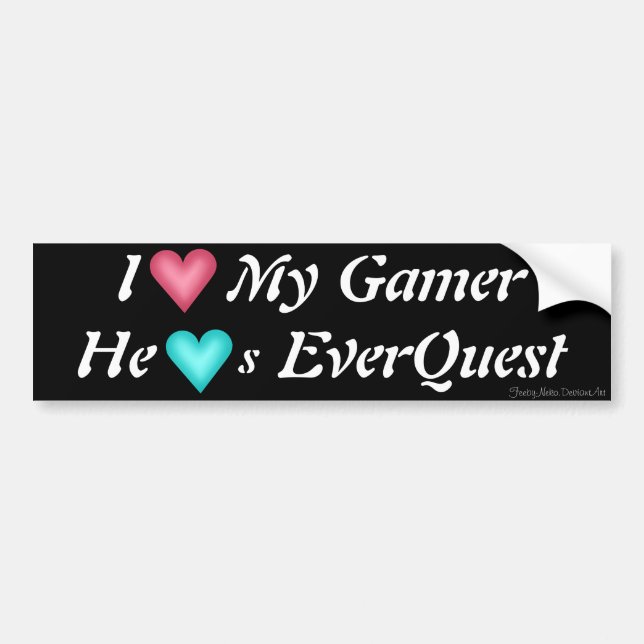 I Herz mein Gamer - er Herzen Everquest Autoaufkleber (Vorne)