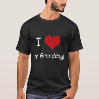 I Herz mein Granddog UnisexShirt, dunkle Farben T-Shirt
