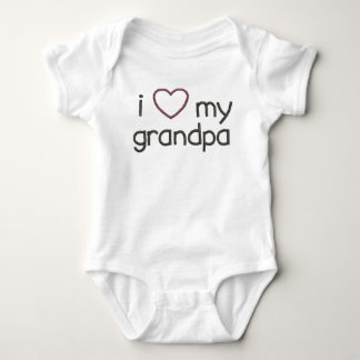 I Herz mein Großvater Baby Strampler