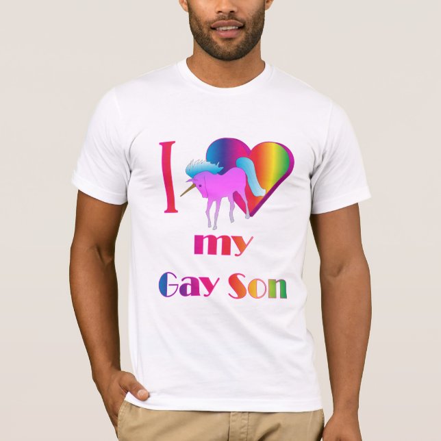 I Herz mein homosexueller Sohn T-Shirt (Vorderseite)