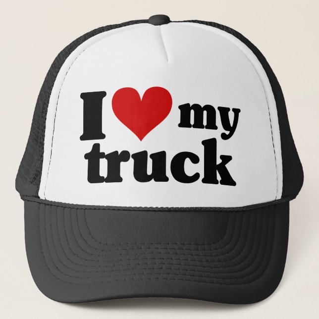 I Herz mein LKW Truckerkappe (Vorderseite)
