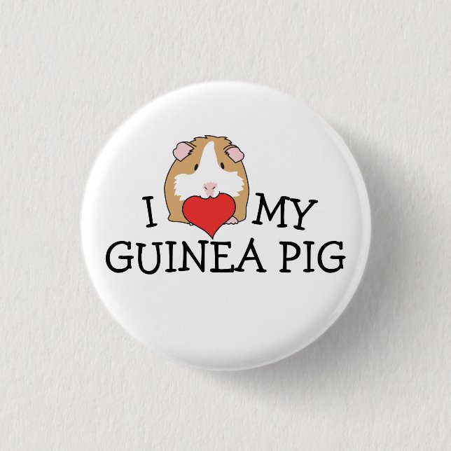 I Herz mein Meerschweinchen-Knopf Button (Vorderseite)