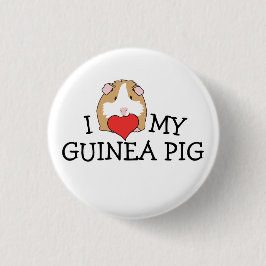 I Herz mein Meerschweinchen-Knopf Button