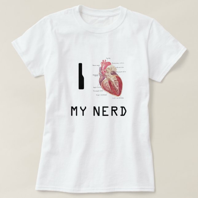 I Herz mein Nerd T-Shirt (Design vorne)