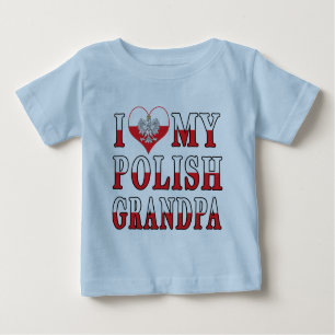 I Herz mein polnischer Großvater Baby T-shirt