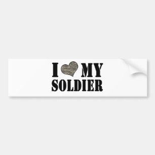 I Herz mein Soldat Autoaufkleber