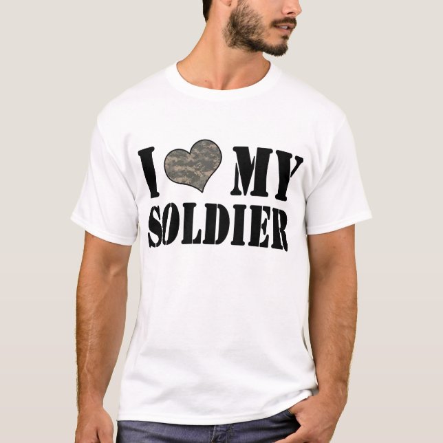 I Herz mein Soldat T-Shirt (Vorderseite)