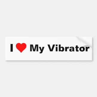 I Herz mein Vibrator Autoaufkleber