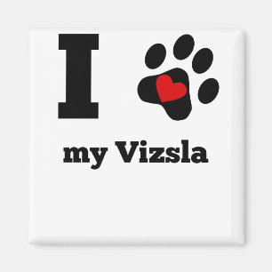 I Herz mein Vizsla Magnet