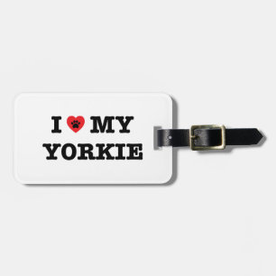 I Herz mein Yorkie Gepäckanhänger