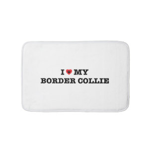 I Herz meine Border-Collie Badematte