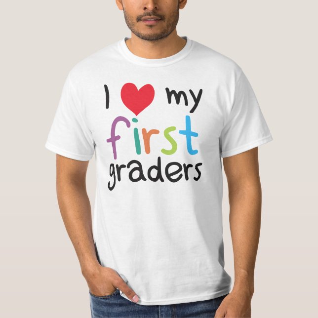 I Herz meine erste Sortierer-Lehrer-Liebe T-Shirt (Vorderseite)
