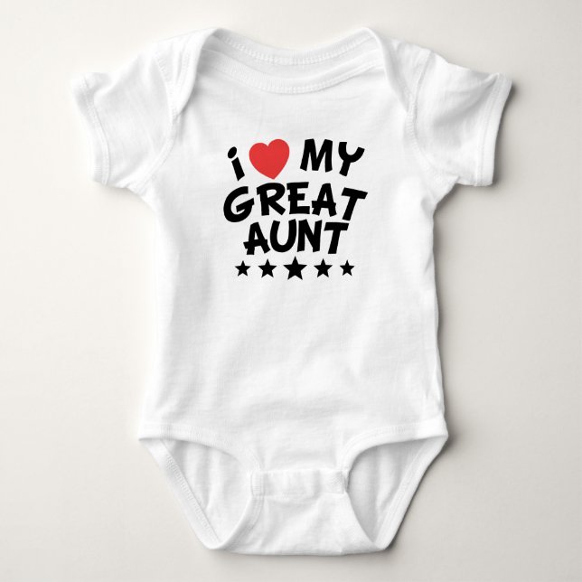 I Herz meine Großtante Baby Strampler (Vorderseite)