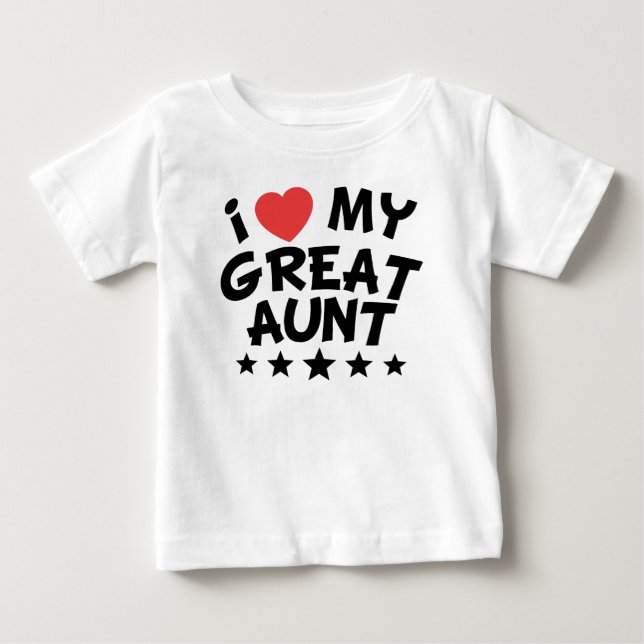 I Herz meine Großtante Baby T-shirt (Vorderseite)
