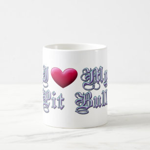 I Herz meine Gruben-Stier-Tasse Kaffeetasse