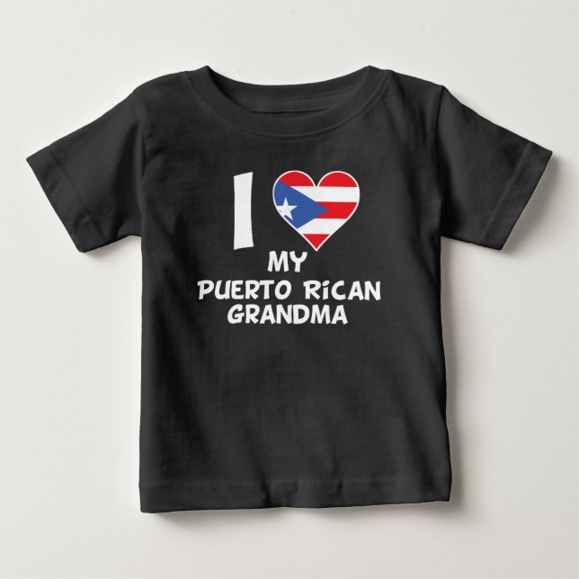 I Herz meine puertorikanische Großmutter Baby T-shirt (Vorderseite)