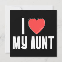 I (Herz) Meine Tante-Grußkarte - Sweet and Simple