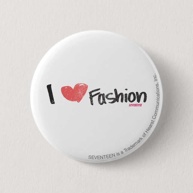 I Herz-Mode lila Button (Vorderseite)