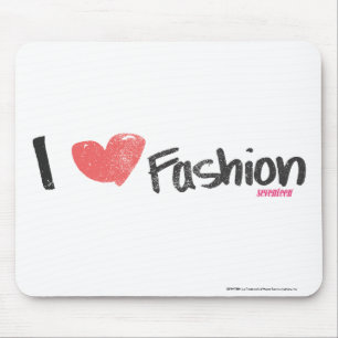 I Herz-Mode lila Mousepad