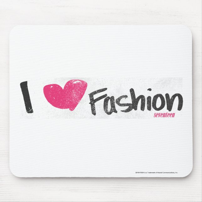 I Herz-Mode-Magenta Mousepad (Vorne)