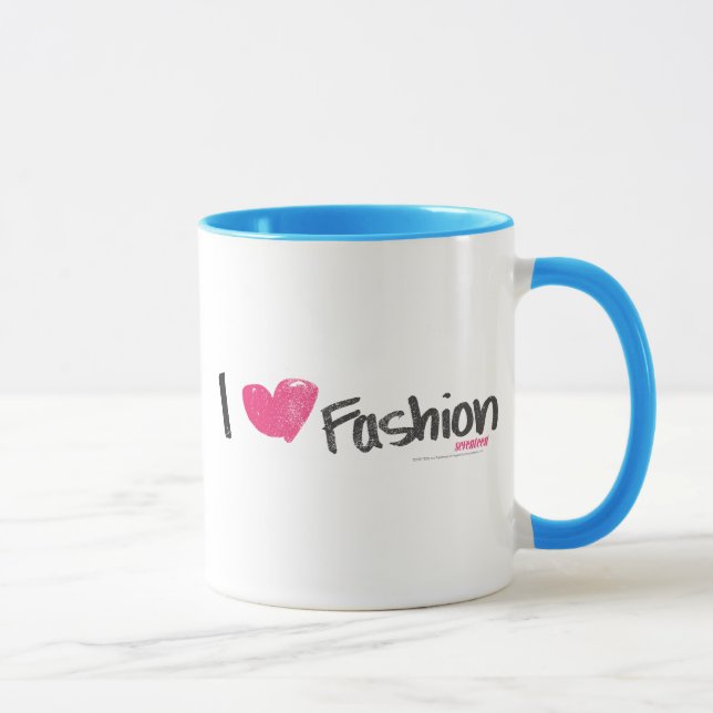 I Herz-Mode-Magenta Tasse (Rechts)