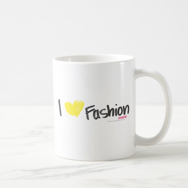 I Herz-Mode-Rosa Kaffeetasse (Rechts)