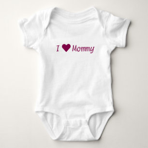I [Herz] Mommy White Bodysuit Baby Strampler
