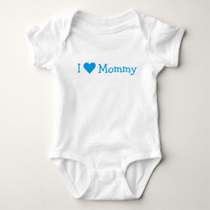 I [Herz] Mommy White Bodysuit Baby Strampler