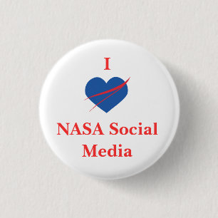I Herz NASAsozialmediumknopf Button