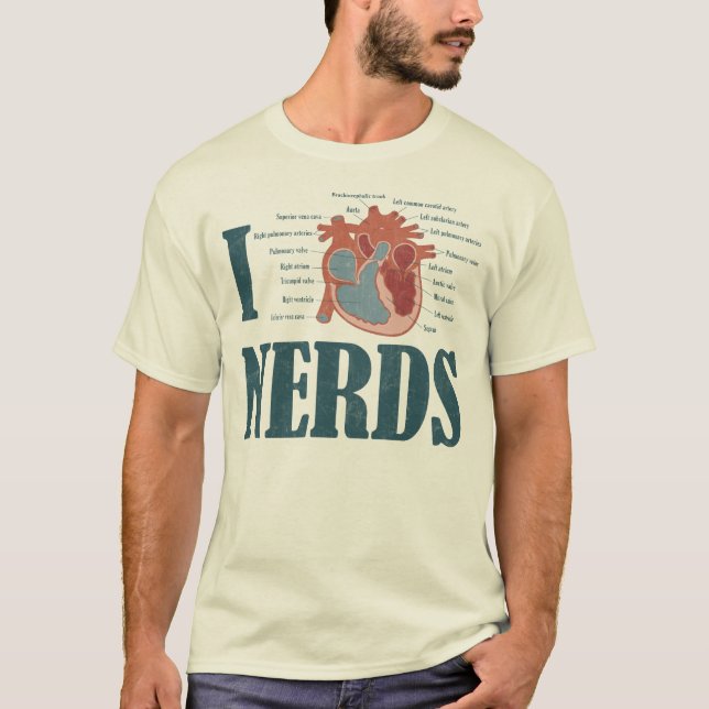 I Herz NERDS T-Shirt (Vorderseite)