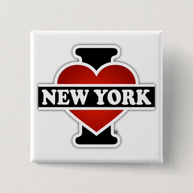 I Herz New York Button (Vorderseite)