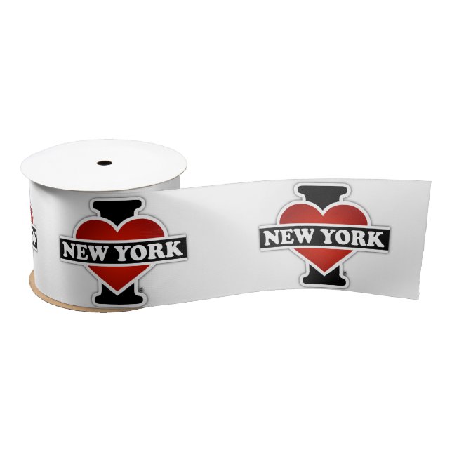 I Herz New York Satinband (Spule)