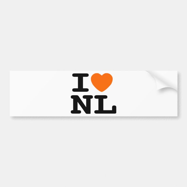 I Herz NL Autoaufkleber (Vorne)