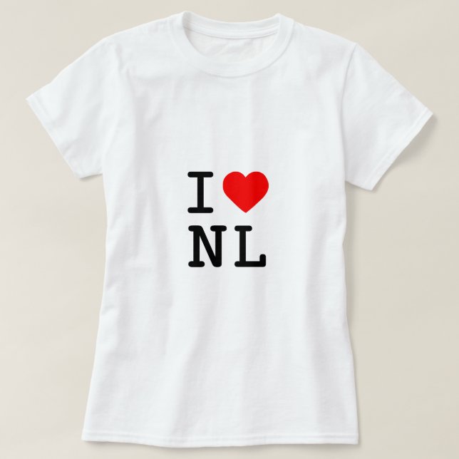 I Herz NL T-Shirt (Design vorne)