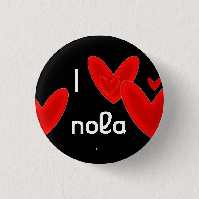 I Herz Nola Button (Vorderseite)