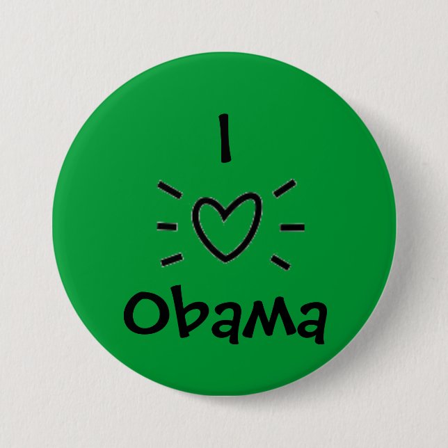 I "HERZ" OBAMA! BUTTON (Vorderseite)