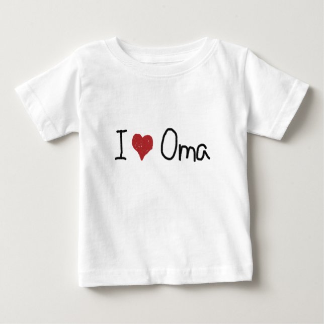 I Herz Oma T - Shirt (Vorderseite)