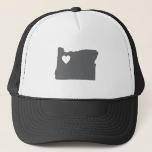 I Herz-Oregongrunge-Blick-Kontur-Staats-Liebe Truckerkappe