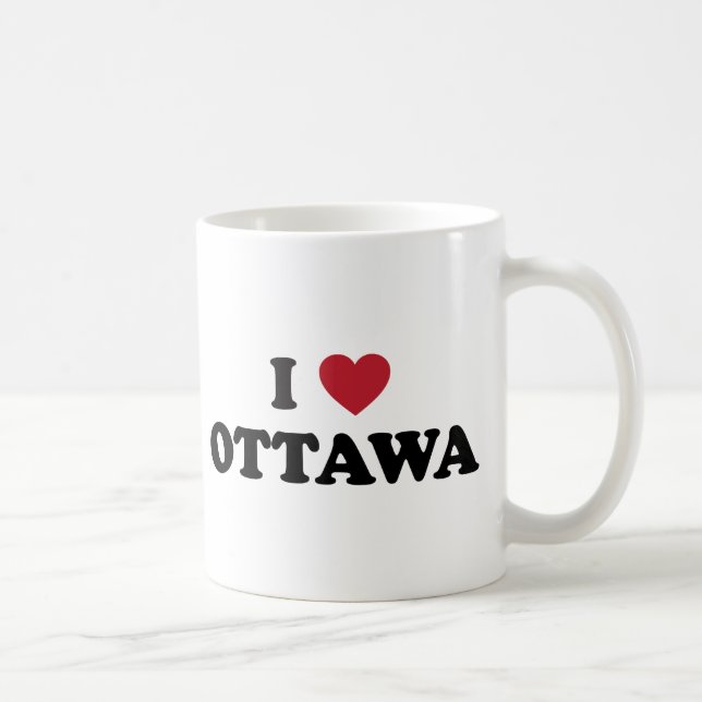 I Herz Ottawa Kanada Kaffeetasse (Rechts)