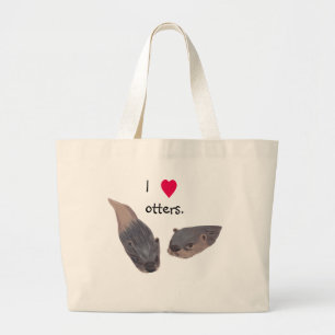 I Herz Otter Leinwand Taschen